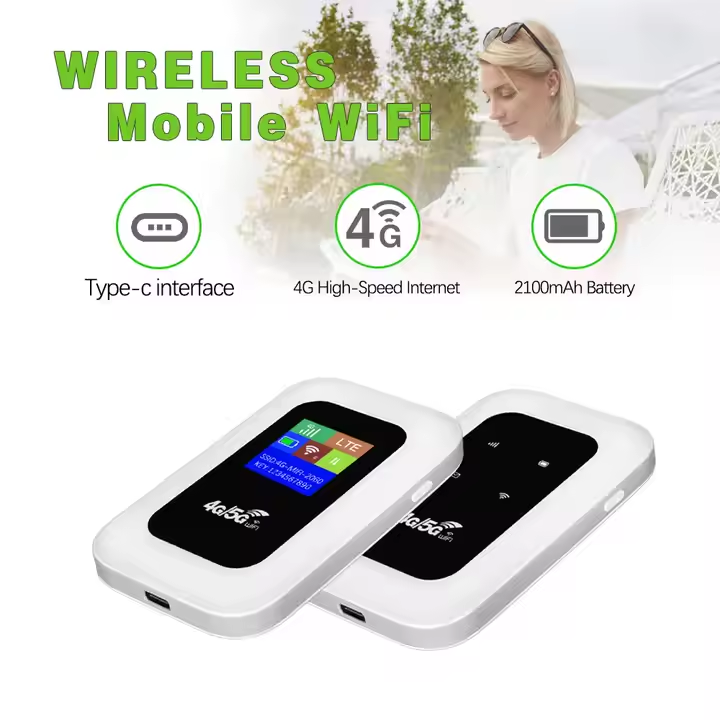 4G Wireless Wifi LED Mifis 4g Router with Sim Card Slot Pocket Router Type-C 4g Router Pocket Wifi ?? 'Wireless Router Product Image'